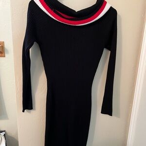 Rue21 Black Dress with Red and White Collar